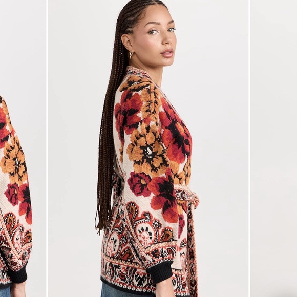 Farm Rio Winter Tapestry Knit Cardigan Sweater - Picture 8 of 9